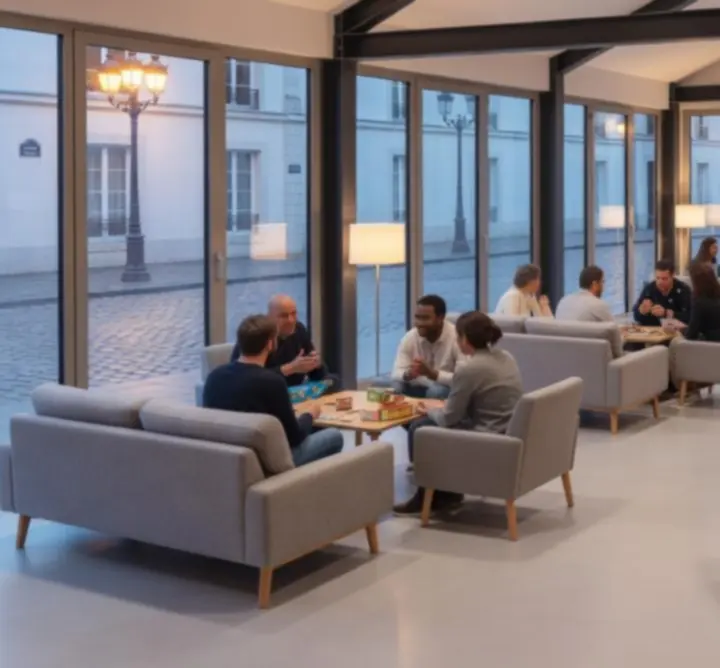 Espace moderne d'accueil pour événements ludiques