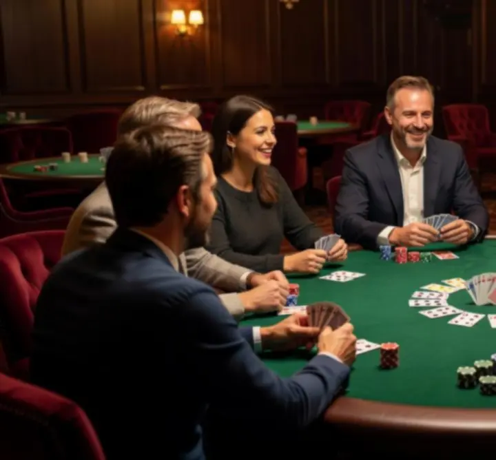 Table de poker animée lors d'un événement chez ES-TF Ewa Sobańska