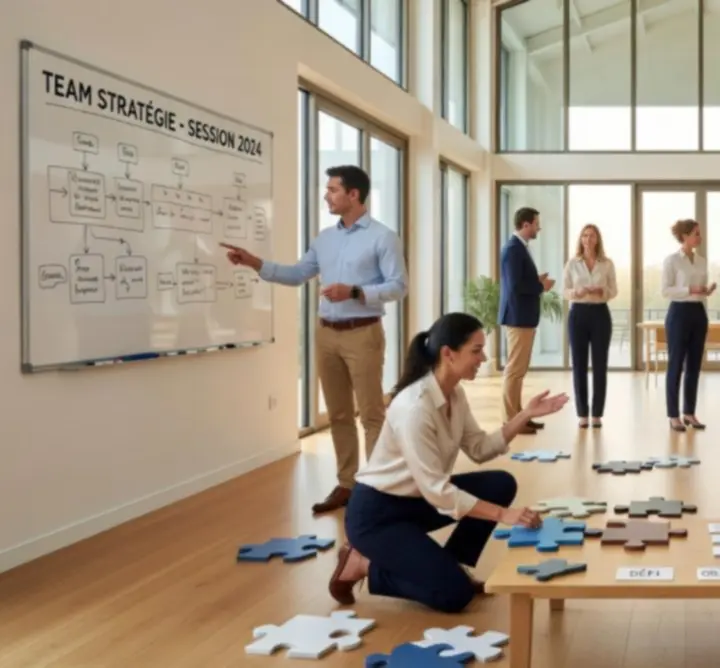 Team-building d'entreprise en France dans un espace de jeux indoor